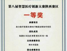 神木市医院斩获第八届智慧医疗创新大赛陕西赛区一等奖